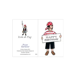 Sale Alison Gardiner Boys Pirate Happy Birthday Mini Card
