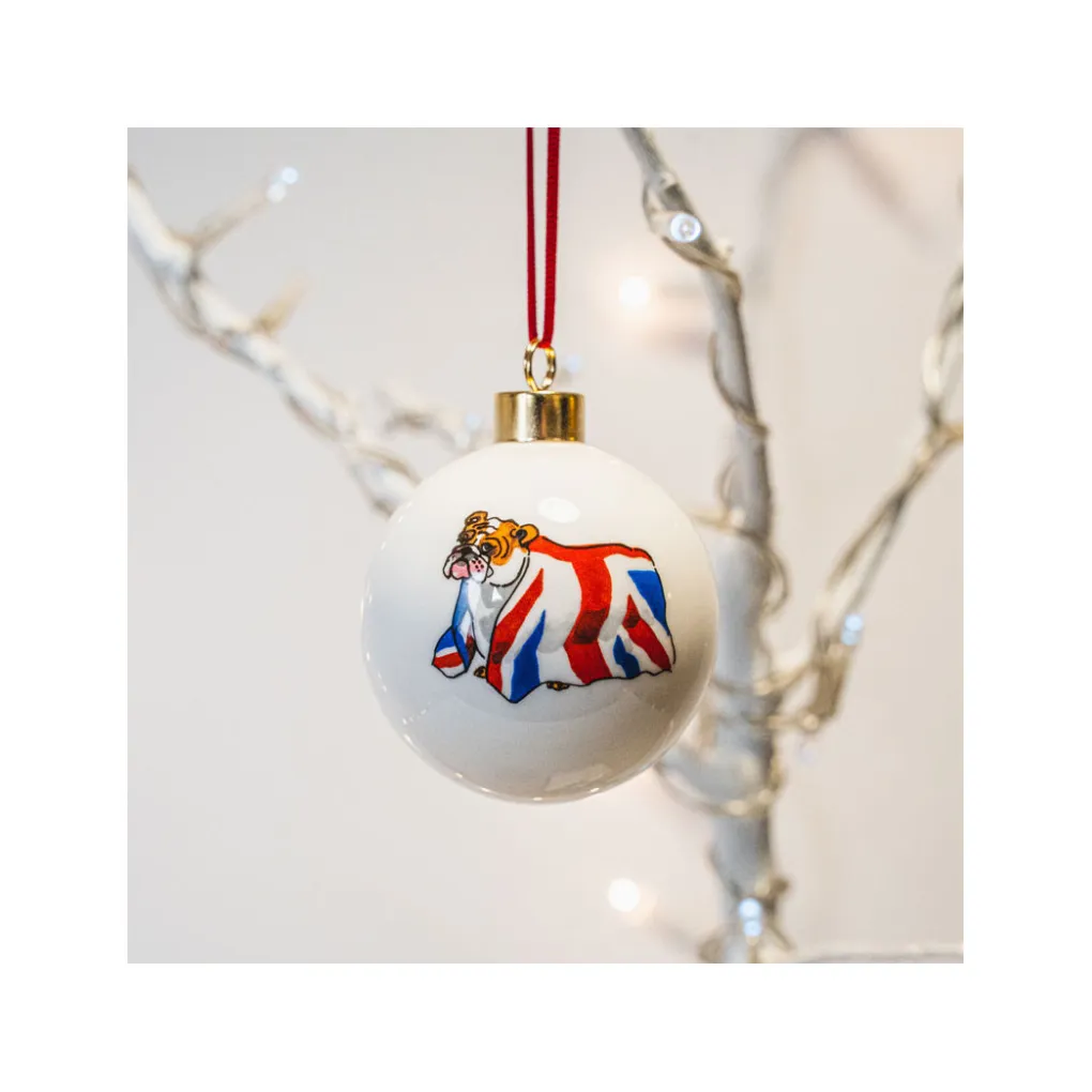 Sale Alison Gardiner British Bulldog Bauble