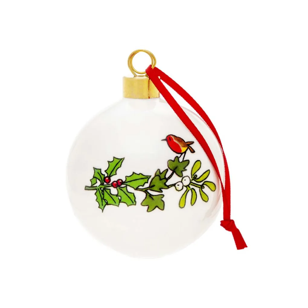 Clearance Alison Gardiner Holly & Ivy bauble
