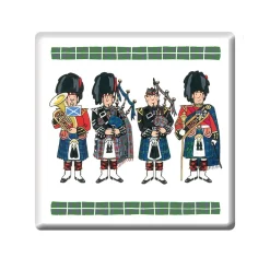Outlet Alison Gardiner Scottish Pipers Coaster