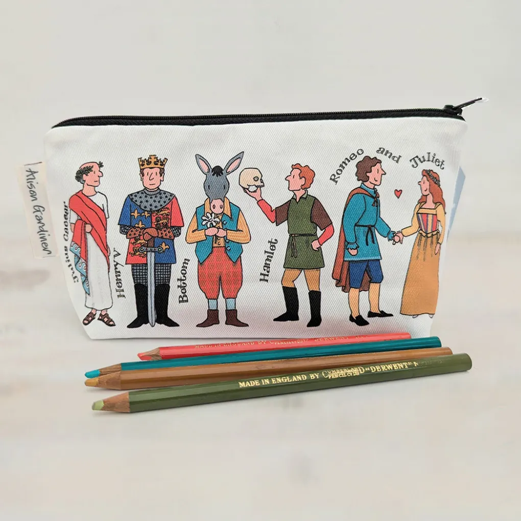 Clearance Alison Gardiner Shakespeare Cosmetic Bag / Pencil Case