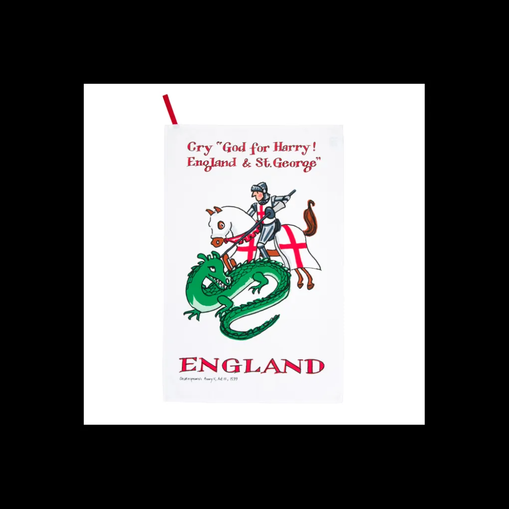 Sale Alison Gardiner St George and the Dragon Tea Towel
